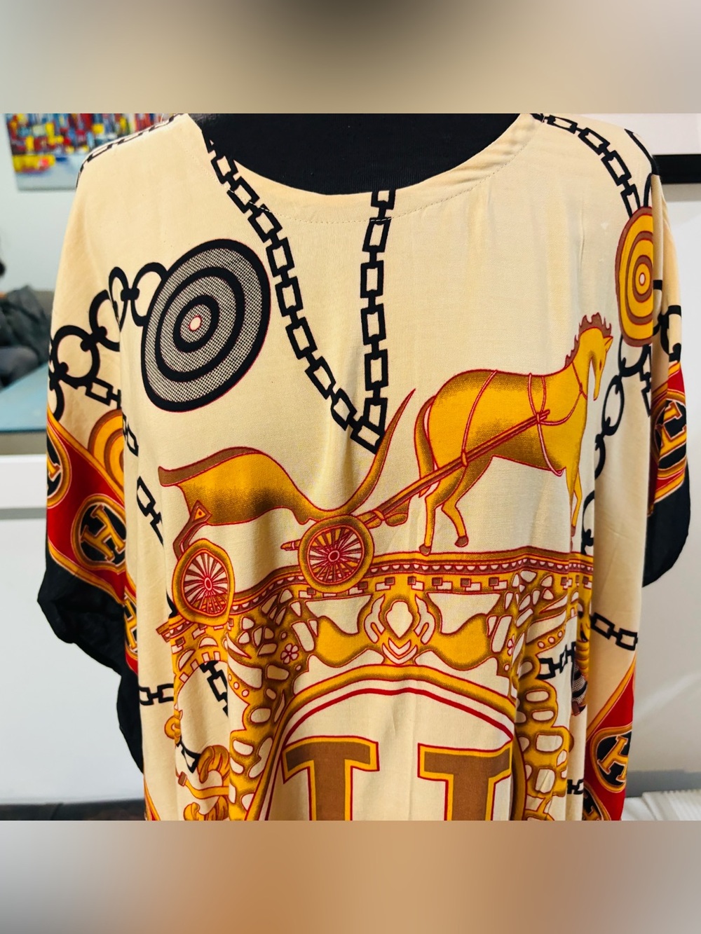 ❤️NWOT Batik Sumi Designer Kaftan Dress-One Size - Picture 2 of 6